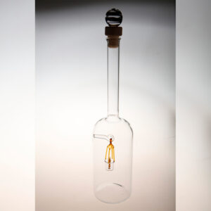 Flasche mit Grubenlampe